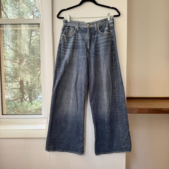 Rag & Bone Miramar Sofie Wide Leg Pant Sweatpant Jeans Kimber Blue 27 - Picture 4 of 11